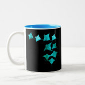 Blue Stingray Zweifarbige Tasse (Links)