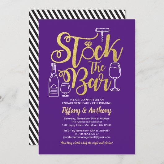 Blue Stock: Einladung zur Bar (Vorne/Hinten)