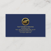 Blue Stock Exchange Graph Financial Advisor Visitenkarte (Rückseite)