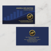 Blue Stock Exchange Graph Financial Advisor Visitenkarte (Vorne/Hinten)