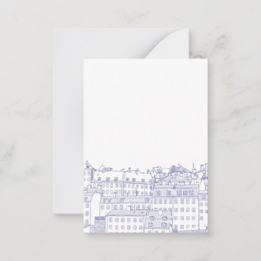 Blue Stockholm Mitteilungskarte (Vorderseite)
