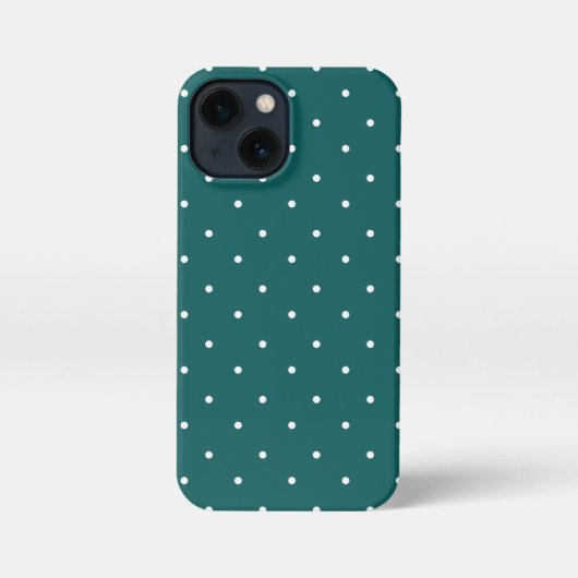 Blue Stone and white Polka Dots Phone Cases iPhone Hülle (Rückseite)