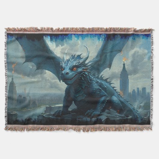 Blue Stone Dragon besucht New York Decke (Vorderseite)