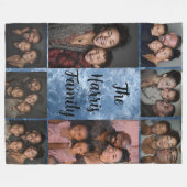 Blue Stone Familie Foto Collage Fleece Blanket (Vorderseite (Horizontal))