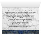 Blue Stone Herz mit Gedicht (Innenansicht Horizontal (Unten))