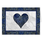 Blue Stone Herz mit Gedicht (Vorderseite (Horizontal))