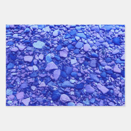 Blue Stone Lake Superior Beach Foto Geschenkpapier Set
