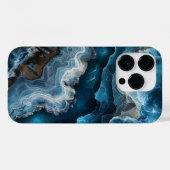 Blue Stone Look Agate Macro Fotografie Case-Mate iPhone Hülle (Rückseite (Horizontal))