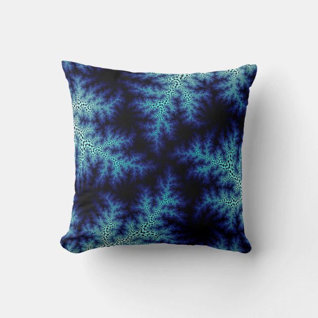 Blue Stonewash Speckle Kissen (Vorderseite)