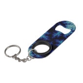 Blue Stonewash Speckle Mini Flaschenöffner (Vorderseite Schrägansicht)