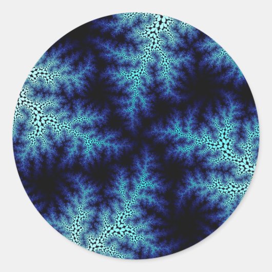 Blue Stonewash Speckle Runder Aufkleber (Vorderseite)