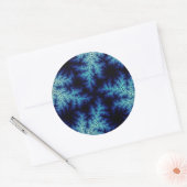 Blue Stonewash Speckle Runder Aufkleber (Umschlag)