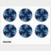 Blue Stonewash Speckle Runder Aufkleber (Blatt)