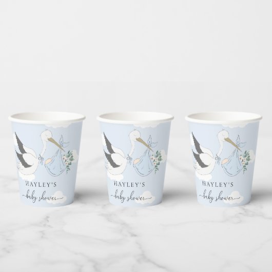 Blue Stork Baby Dusche Pappbecher (Multi)
