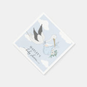 Blue Stork Baby Dusche Serviette (Ecke)