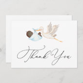 Blue Stork Baby Dusche Vielen Dank (Vorne/Hinten)