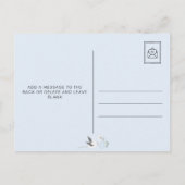 Blue Stork Baby Dusche Vielen Dank Postkarte (Rückseite)