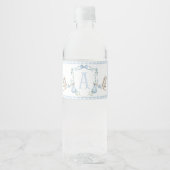 Blue Stork Baby Dusche Wasserflaschen Labels Wasserflaschenetikett (Vorderseite)