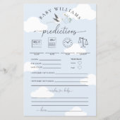 Blue Stork Baby Predictions Game (Vorderseite)