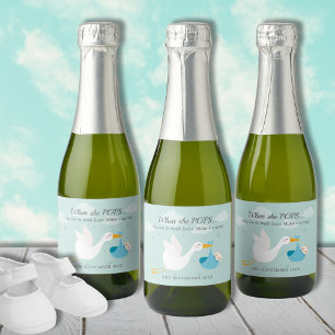 Blue Stork Bundle Pop It Mini Schaumweinetikett