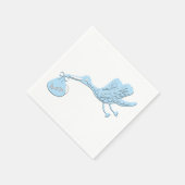 Blue Stork liefert Junge Serviette (Ecke)