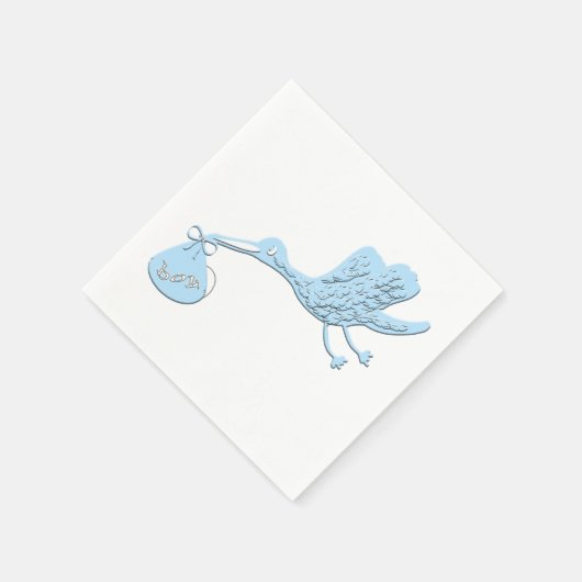 Blue Stork liefert Junge Serviette (Ecke)