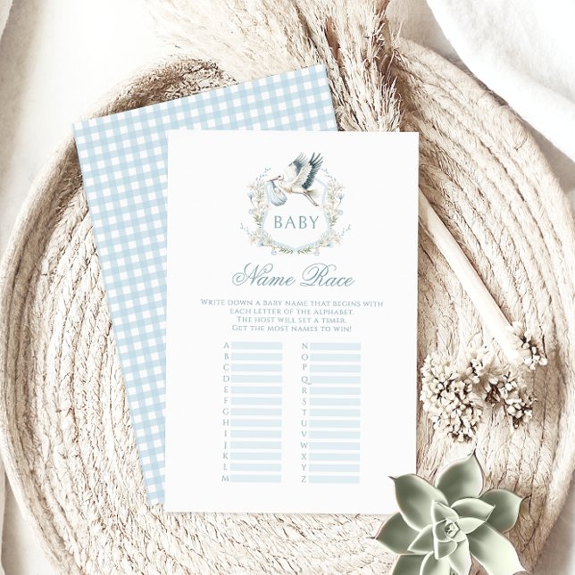 Blue Stork Lieferung Baby Boy Dusche Name Race Gam (Von Creator hochgeladen)