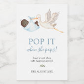 Blue Stork Pop es, wenn sie Pop Weinetikett (Einzelnes Label)