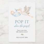 Blue Stork Pop, wenn sie Pop Weinetikett (Einzelnes Label)