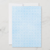 Blue Stork Train Baby Dusche Einladung (Rückseite)