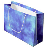 Blue Storm Cloud Effect Geschenktasche Große Geschenktüte (Vorderseite Schrägansicht)