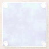 Blue Storm Cloud Effect Glass Untersetzer (Rückseite)