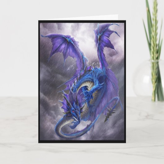 Blue Storm Dragon Karte (Vorderseite)