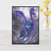 Blue Storm Dragon Karte (Gelbe Blume)