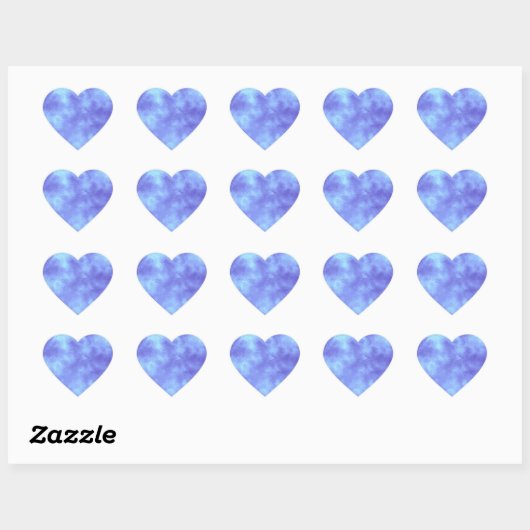 Blue Storm Heart Sticker (Blatt)