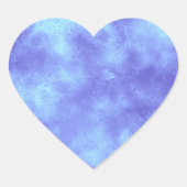 Blue Storm Heart Sticker (Vorderseite)