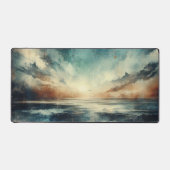 Blue Stormy Seascape Old Photograph Schreibtischunterlage (Vorderseite)