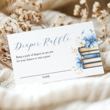 Blue Storybook Baby Duwer Diaper Raffle