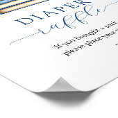 Blue Storybook Baby Show Diaper Raffle Game Poster (Ecke)