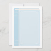 Blue Storybook Baby Shower Einladung (Rückseite)