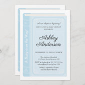 Blue Storybook Baby Shower Einladung (Vorne/Hinten)