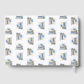 Blue Storybook Baby Shower Guest Book Gästebuch (Rückseite)