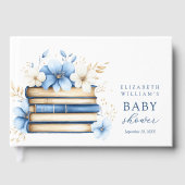 Blue Storybook Baby Shower Guest Book Gästebuch (Vorderseite)