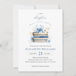 Blue Storybook Baby Shower Invitation Boy Einladung