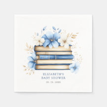 Blue Storybook Baby Showpapier Napkin