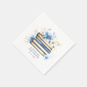 Blue Storybook Baby Showpapier Napkin Serviette (Ecke)