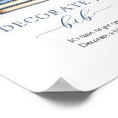 Blue Storybook Decorate a Bib Game Poster (Ecke)