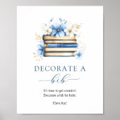Blue Storybook Decorate a Bib Game Poster (Vorne)