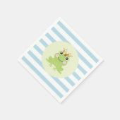 Blue Storybook Fairy Tale Frog Prince Baby Dusche Serviette (Ecke)