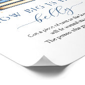 Blue Storybook How Big Is Her Belly Game Sign Poster (Ecke)